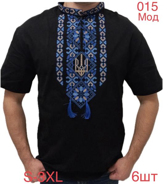 Вышиванка Надийка (S-3XL) ND779-015 black (лето)