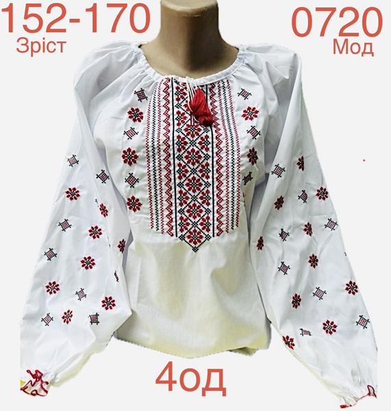 Вышиванка Надийка (152-170) ND861-0720 white (деми)