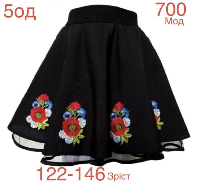 Юбка Надийка (122-146) ND935-700 black (лето)