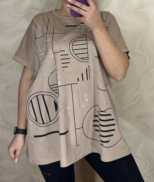 Футболка LeVisha (56-60) 26008 beige (лето)