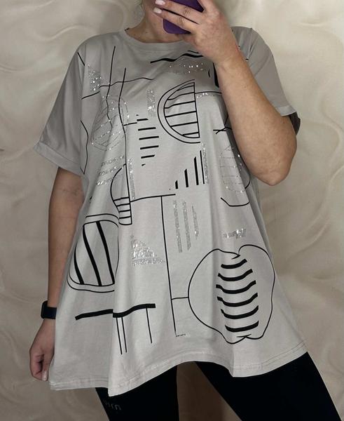 Футболка LeVisha (56-60) 26008 grey (лето)