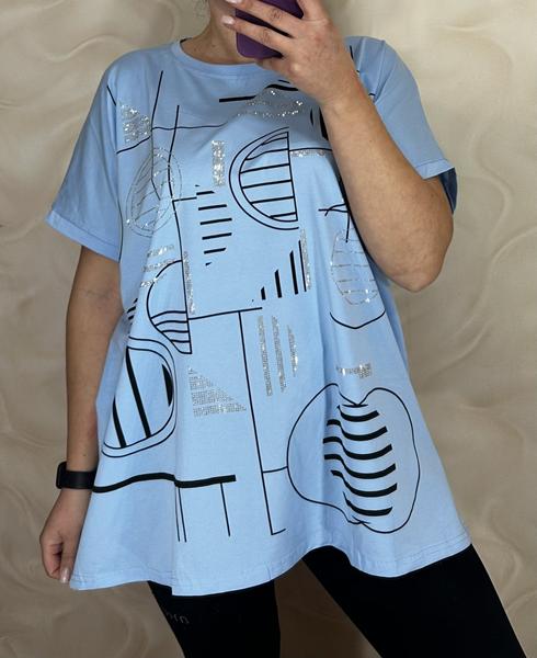 Футболка LeVisha (56-60) 26008 l.blue (лето)