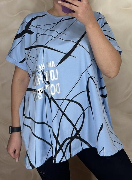 Футболка LeVisha (56-60) 26009 l.blue (лето)