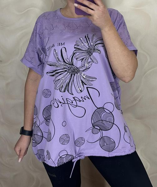 Футболка LeVisha (56-60) 26011 lilac (лето)