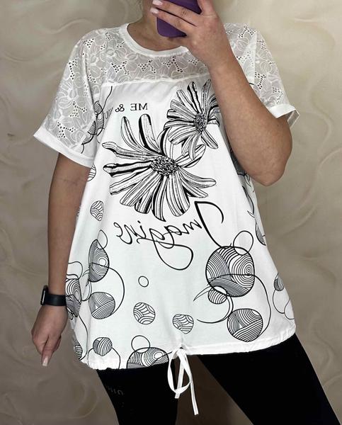 Футболка LeVisha (56-60) 26011 white (лето)