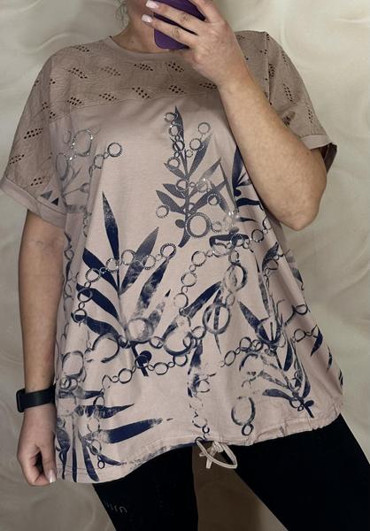 Футболка LeVisha (56-60) 26012 beige (лето)