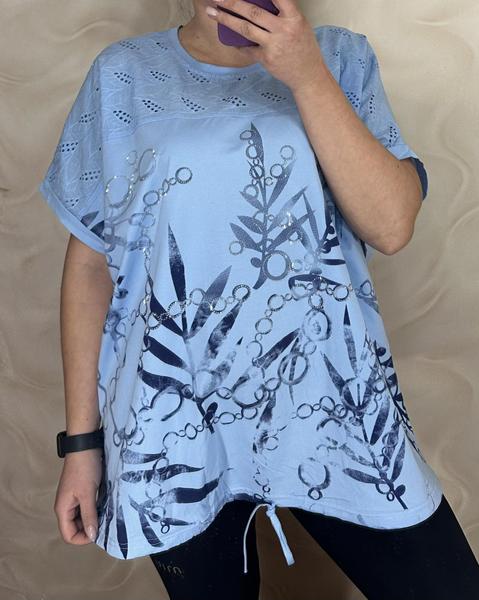 Футболка LeVisha (56-60) 26012 l.blue (лето)