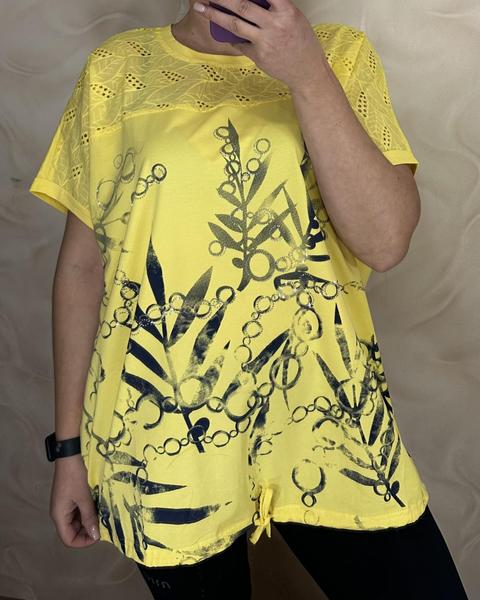 Футболка LeVisha (56-60) 26012 yellow (лето)