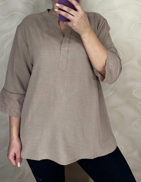 Блузка LeVisha (52-60) 26104 brown (деми)