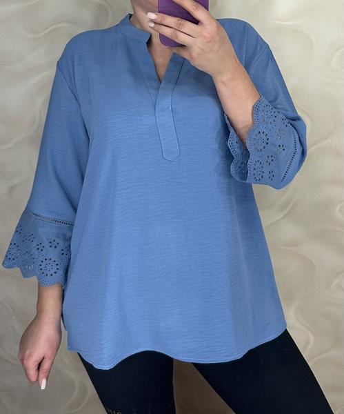 Блузка LeVisha (52-56) 26105 blue (деми)