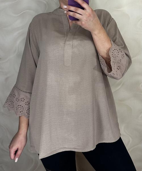 Блузка LeVisha (52-56) 26105 brown (деми)