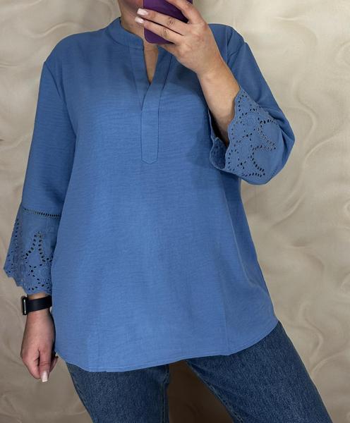Блузка LeVisha (50-54) 26106 l.blue (деми)
