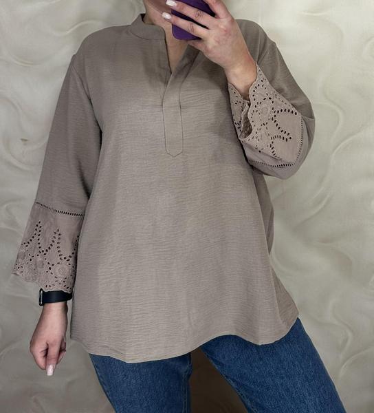 Блузка LeVisha (50-54) 26106 l.brown (деми)