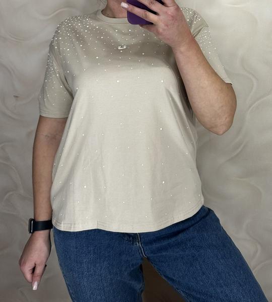 Футболка LeVisha (M-XL) 26108 l.beige (лето)