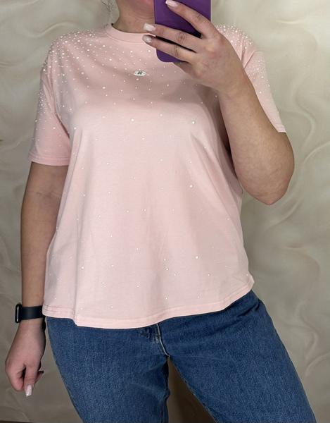 Футболка LeVisha (M-XL) 26108 pink (лето)
