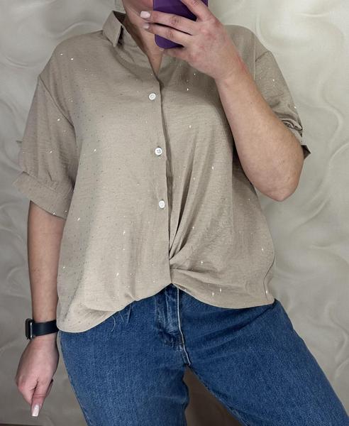 Рубашка LeVisha (46-52) 26120 beige (лето)