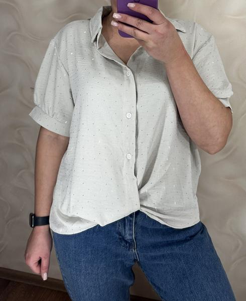 Рубашка LeVisha (46-52) 26120 l.grey (лето)