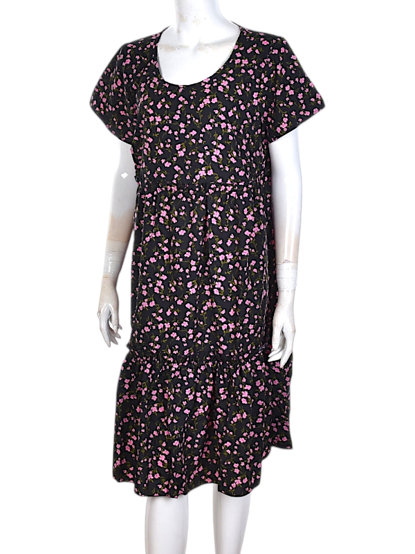 Платье Калибри (L-3XL) 0732 black (лето)