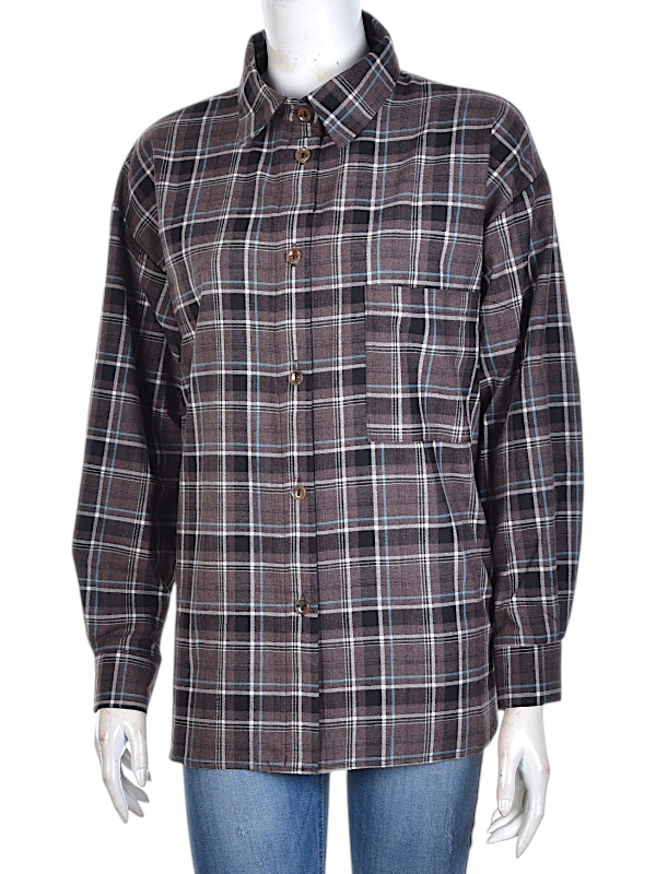 Рубашка Калибри (S-L) 10322 brown (деми)