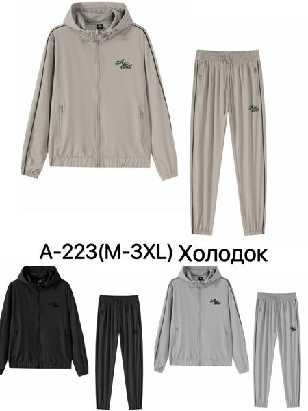 Костюм спорт Ale-Ate (M-3XL) A223 black (деми)