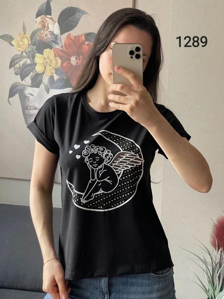 Футболка FSN (42-48) 1289 black (лето)