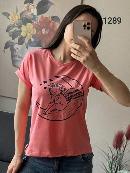 Футболка FSN (42-48) 1289 coral (лето)