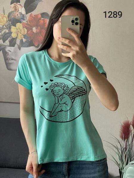 Футболка FSN (42-48) 1289 green (лето)