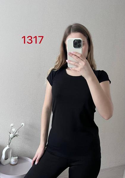 Футболка FSN (42-46) 1317-1 black (лето)