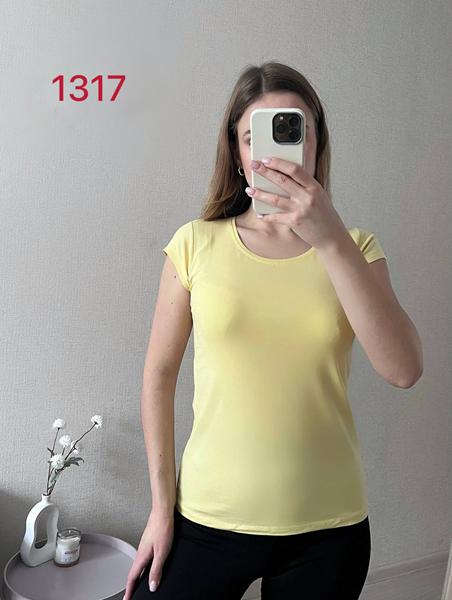 Футболка FSN (42-46) 1317-1 yellow (лето)