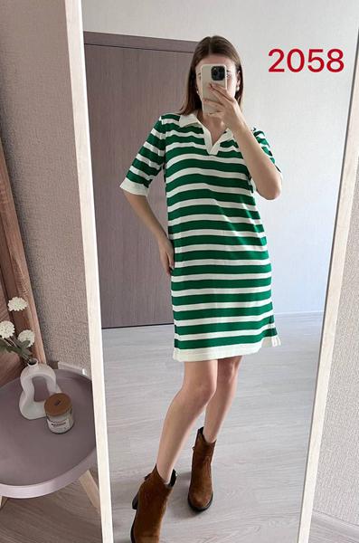 Платье FSN (44-48) 2058 green (деми)