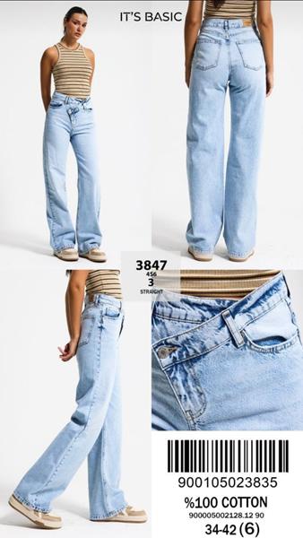 Джинсы Jeans Style (34-42) 3847-4S6-3 l.blue (деми)