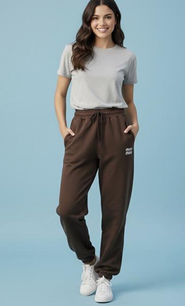 Штаны спорт Zalov (S-L) ZW1270 brown (деми)