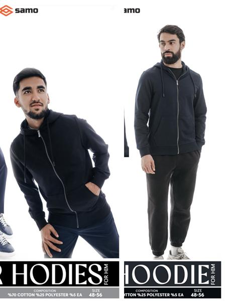 Кофта спорт Samo (48-56) 8082 black (деми)