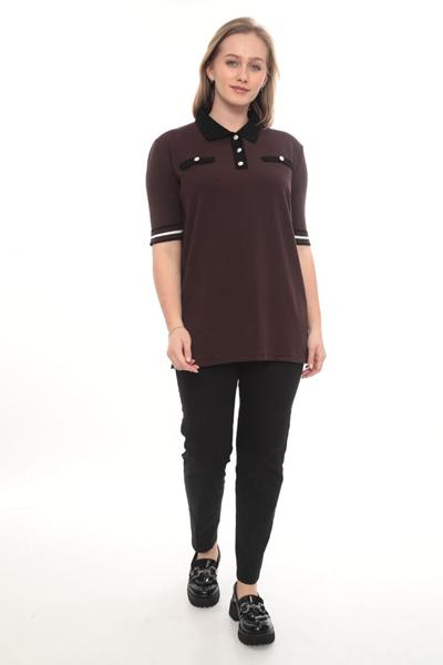 Футболка Julia (52-54) JL1056 brown (лето)