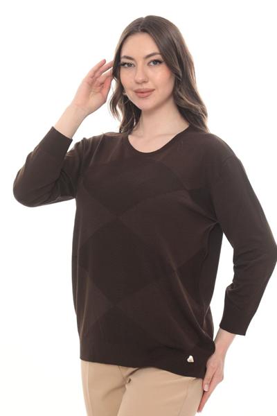 Свитер Julia (52-54) JL1074 brown (деми)