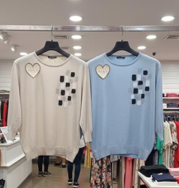 Свитер Julia (50-52) JL942 l.blue (деми)