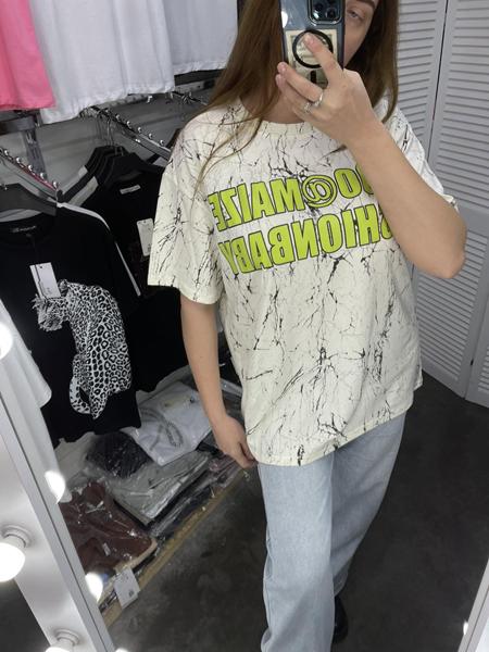 Футболка Karon (one size) 6133 white-green (лето)