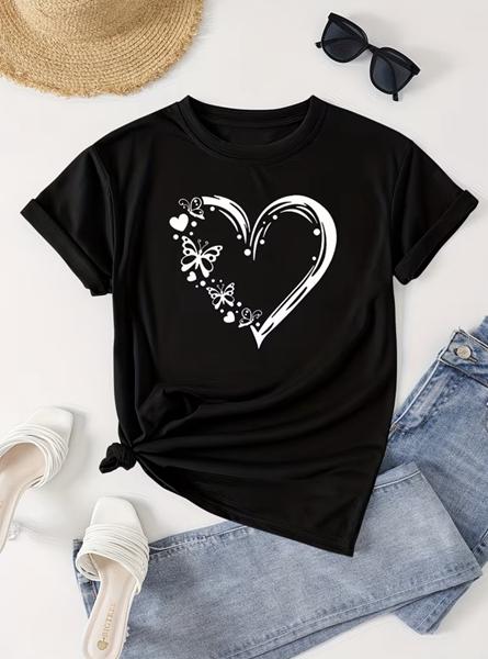 Футболка ALIA (M-3XL) AL13 black (лето)