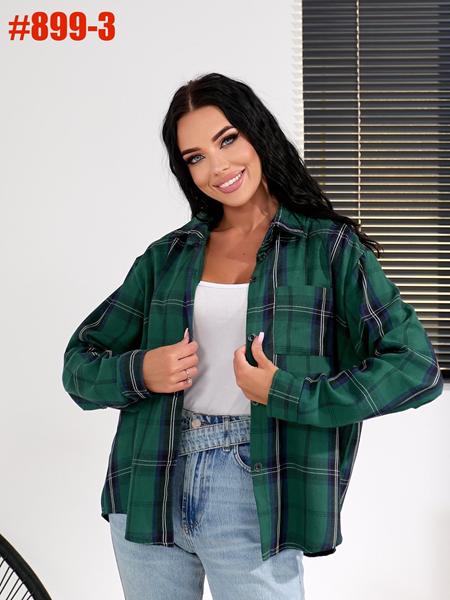 Рубашка BAT (42-48) 899-3 green (деми)