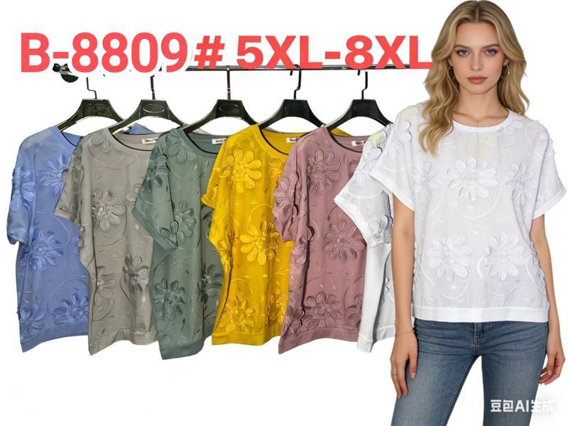 Футболка DGMD (5XL-8XL) B8809 green (лето)