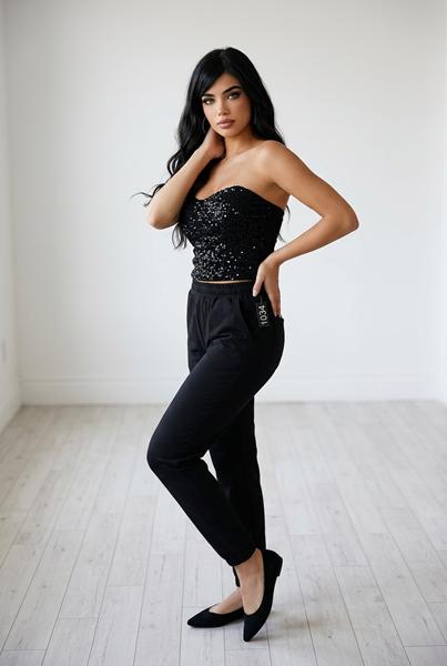 Штаны Sport style (42-48) 1034 black (деми)