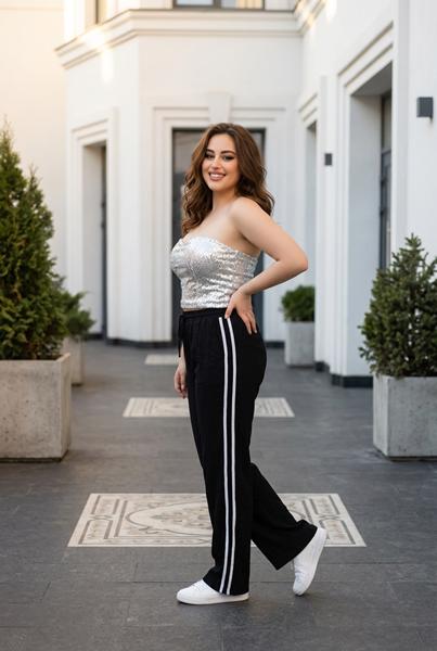 Штаны спорт Sport style (S-XL) 3315 black (деми)