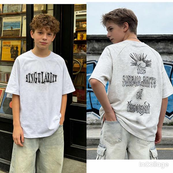 Футболка Fili kids (150-180) 26206 grey (лето)