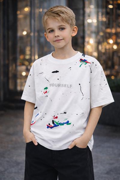 Футболка SunnyTot (120-160) ZT816 white (лето)