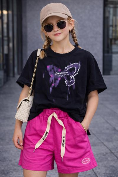 Футболка SunnyTot (120-160) 9805 black (лето)