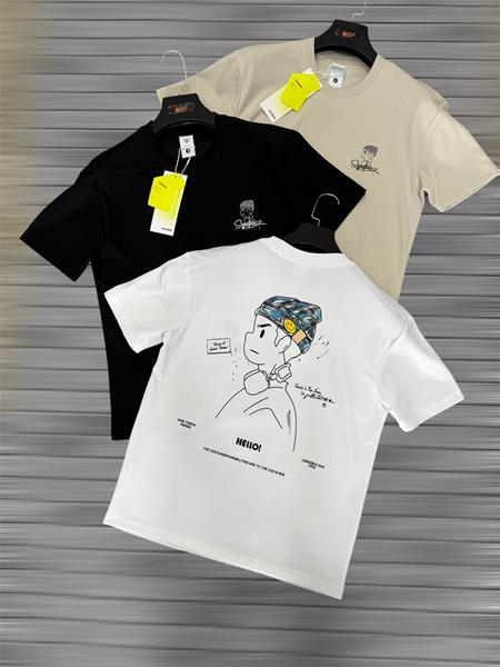 Футболка F.T.H (L-4XL) F1036 beige (лето)