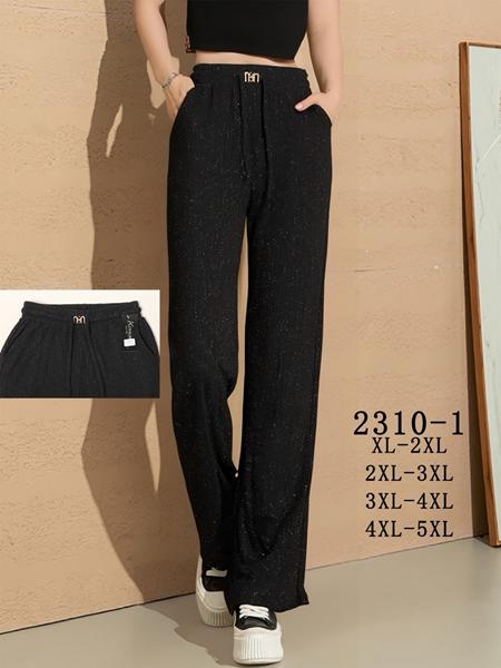 Штаны спорт Kenalin (XL-5XL) 2310-1 black (деми)