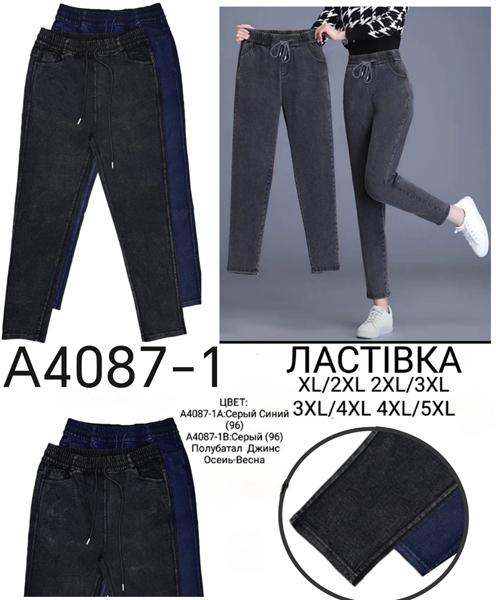 Джинсы Kenalin (XL-5XL) 4087-1 black (деми)