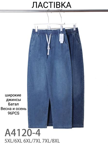 Джинсы Kenalin (5XL-8XL) 4120-4 blue (деми)
