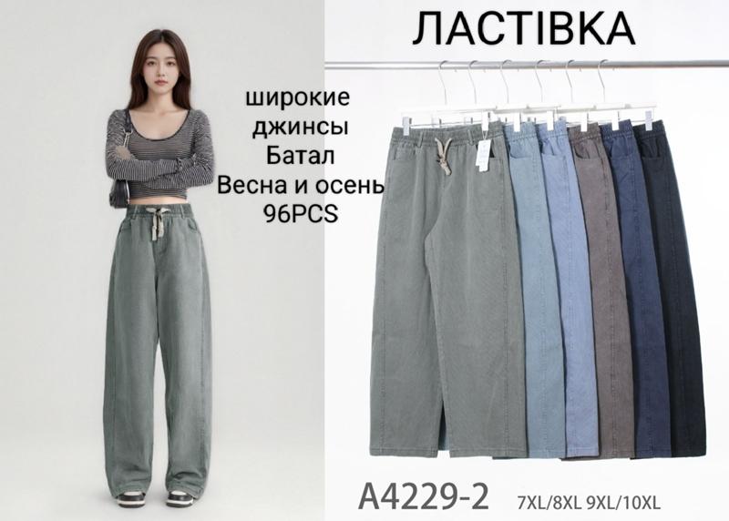 Джинсы Kenalin (7XL-10XL) 4229-2 mix (деми)